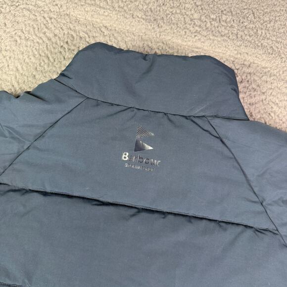 Barbour Quilted Enkle Storm Force Jacket Mens XL Navy Blue Full Zip Puffer - Picture 8 of 10